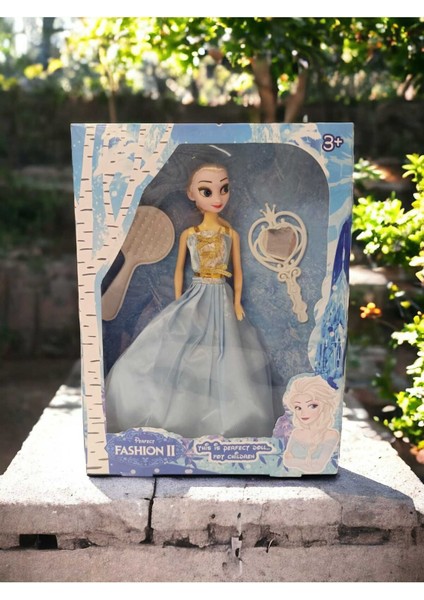 Luxury Frozen Karakterli Oyuncak Bebek Seti - Tarak ve Ayna Aksesuarlı 1 Adet