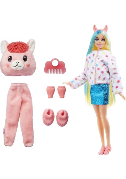 Luxury Cutie Reveal Bebekler 2. Seri Parti Laması Peluş Kostüm, Mini Evcil Hayvan ve Renk Değişimi D 1 Adet modelleri