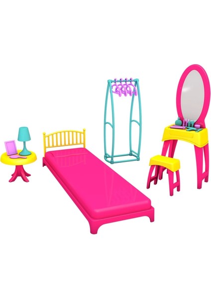 Luxury Linda'nın Yatak Odası - Yatak Odası Oyuncak - Yatak Odası Seti - Barbie Yatak Odası 1 Adet