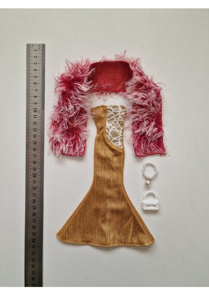 Luxury Barbie Oyuncak Bebekler Için 4 Lü Kıyafet Takımı 1 Adet
