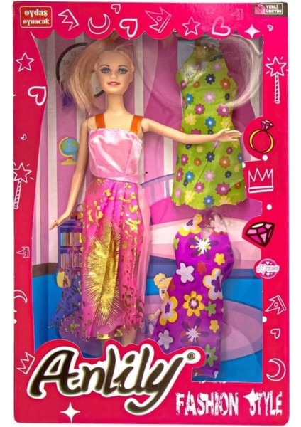 Luxury Anlily Yedek Elbiseli Bebek Seti - 02252 (Lisinya) 1 Adet