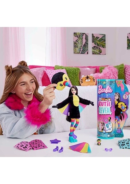 Luxury Cutie Reveal Bebekler Tropikal Orman Serisi - Tukan, 3 Yaş ve Üzeri, HKR00 1 Adet