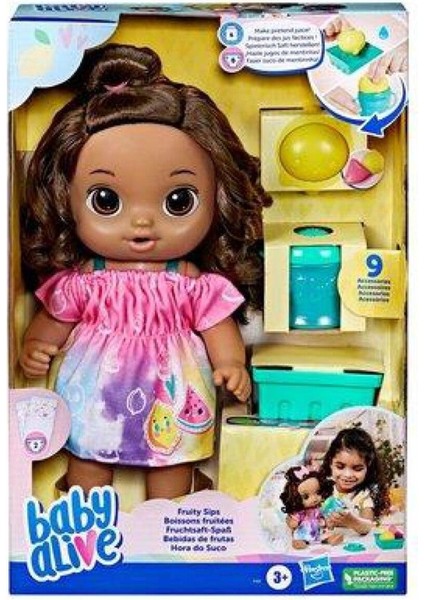 Luxury Baby Alive Bebeğimle Eğlenceli Yudumlar Esmer F7357 1 Adet
