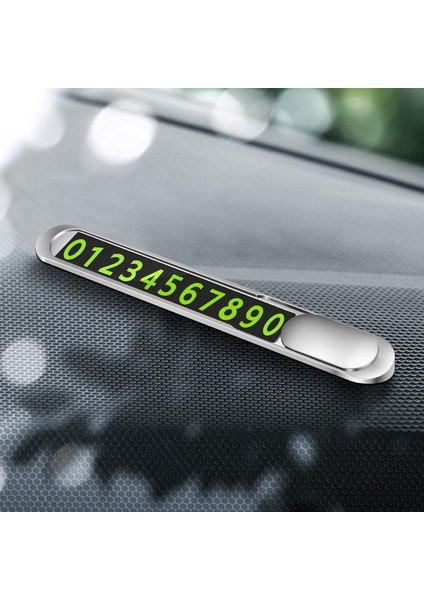 Araç Park Telefon Numaratörü Parkmatik %100 Metal Aç-Gizle Özellikli Fosforlu Torpido Üstüne Yapışan Otopark Irtibat No modelleri