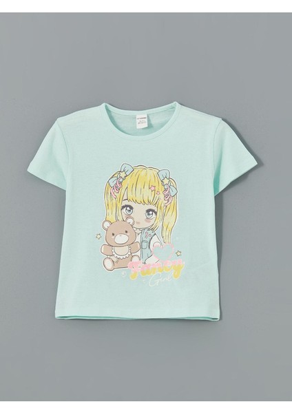 Lcw Kids Anime Baskılı Fiyonklu Kız Çocuk Tişört 2'li fiyatları
