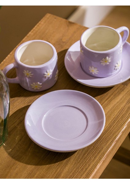 Lcw Home Çiçek Baskılı 2 Kişilik Porselen Kahve Fincan Takımı 100 ml