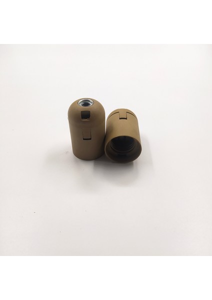 Dekoratif Plastik E-27 Düz Geçmeli Duy Gold (2 Adet)