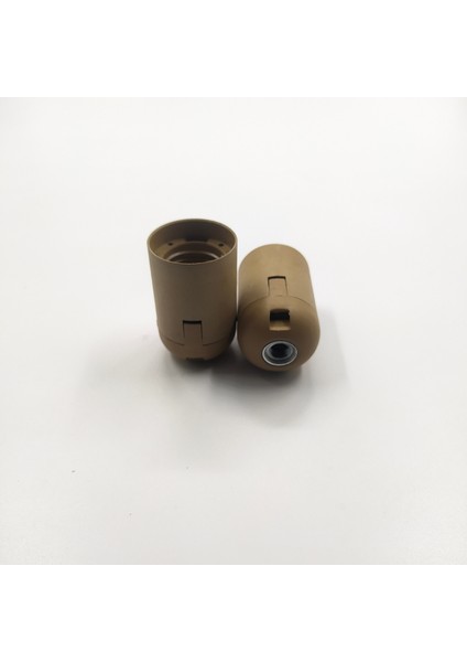 Dekoratif Plastik E-27 Düz Geçmeli Duy Gold (2 Adet)