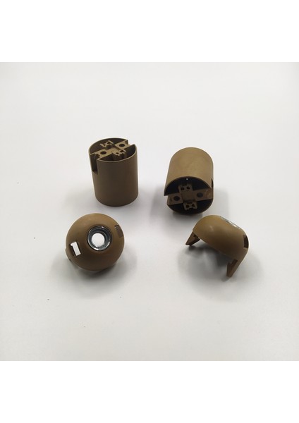 Dekoratif Plastik E-27 Düz Geçmeli Duy Gold (2 Adet)