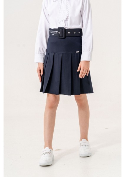 Kız Çocuk Kemerli Pileli Içi Şortlu Etek 6202 fiyatları