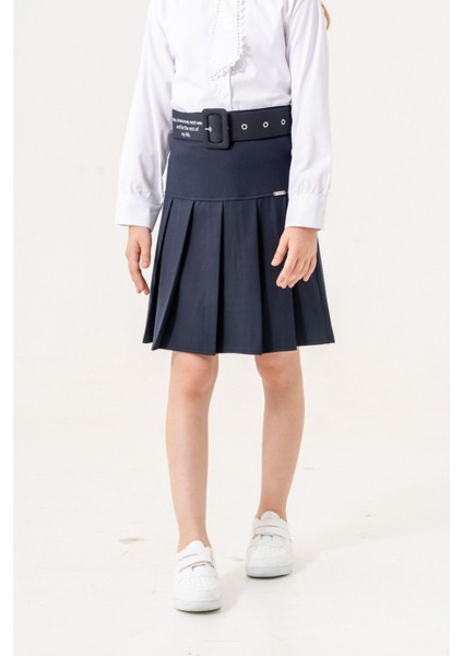 Kız Çocuk Kemerli Pileli Içi Şortlu Etek 6202 modelleri