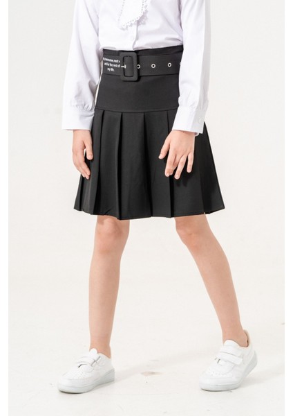 Kız Çocuk Kemerli Pileli Içi Şortlu Etek 6202 fiyatları