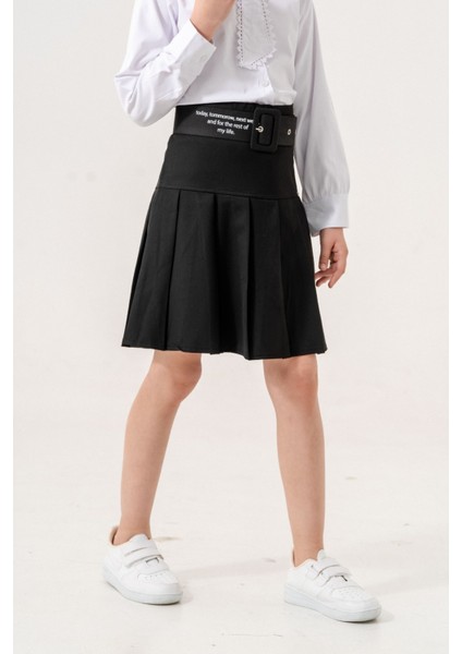 Kız Çocuk Kemerli Pileli Içi Şortlu Etek 6202 modelleri