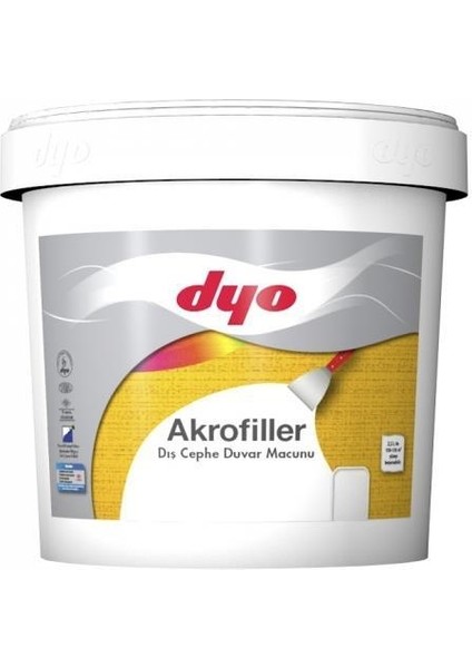 Akrofiller Dış Cephe Macunu 25 kg Beyaz