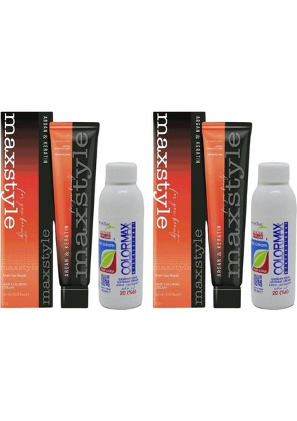 SPS822 Argan ve Keratin 2025/08.00 Yoğun Açık Kumral 60 ml 2 Ad Saç Boyası + 2 Ad 90 ml Oksidan
