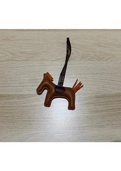 Deri Lüks At Figürlü Çanta Charmı, Çanta Aksesuarı