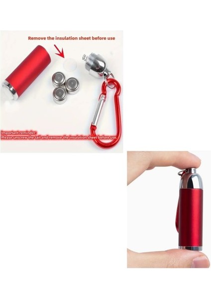 Pilli Mini El Feneri 2 Mod Mercekli Yakınlaştırma&anahtarlık Klipsli