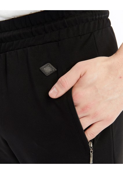 Erkek Siyah Fermuar Cepli Paça Lastikli Eşofman ALT-P782 modelleri