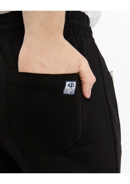 Erkek Siyah Fermuar Cepli Paça Lastikli Eşofman ALT-P782 fırsatları