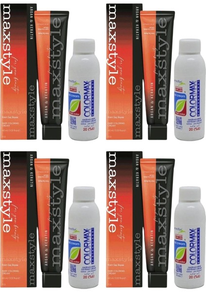 SPS734 Argan ve Keratin 2025/06.43 Kahve Bakır 60 ml 4 Adet Saç Boyası + 4 Adet 90 ml Oksidan