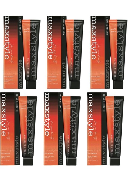 SPS376 Argan ve Keratin 2025/06.43 Kahve Bakır 60 ml 6 Adet Saç Boyası Oksidansız