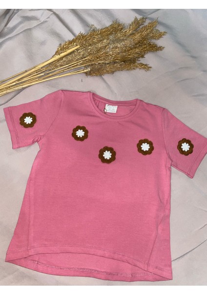 Kız Çocuk Çicekli Tshirt