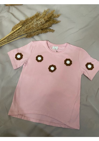 Kız Çocuk Çicekli Tshirt