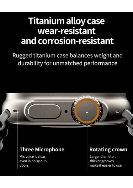 WS28 Ultra 49MM Siri Tansiyon Ateş Nabız Ölçer Akıllı Saat