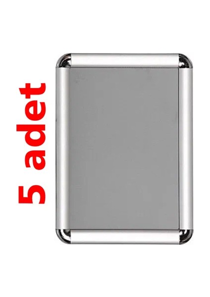 A4 Alüminyum Çerçeve 21X30 cm (5 Li Paket) Klik Klak Rondo Alüminyum Çerçeve