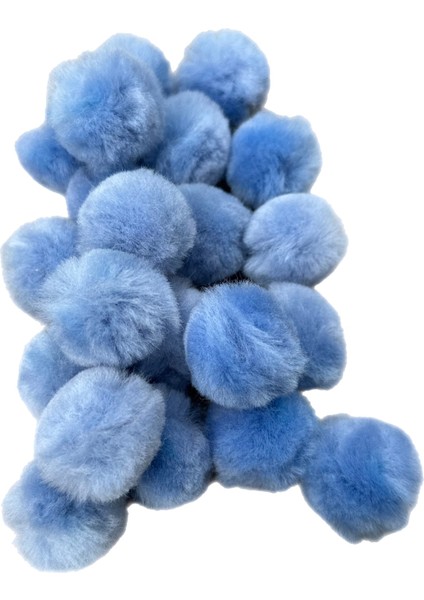 El Yapımı Merinos Yün Ponpon – 3 cm (25 Adet, Yumuşak & Doğal)