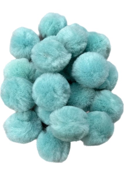 El Yapımı Merinos Yün Ponpon – 3 cm (25 Adet, Yumuşak & Doğal)
