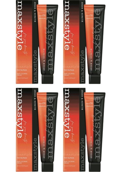SPS584 Argan ve Keratin 2025/NT.KR Naturel Kırmızı 60 ml 4 Adet Saç Boyası Oksidansız