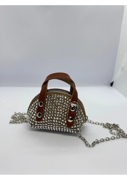 Taşlı Mini Çapraz Askılı Çanta