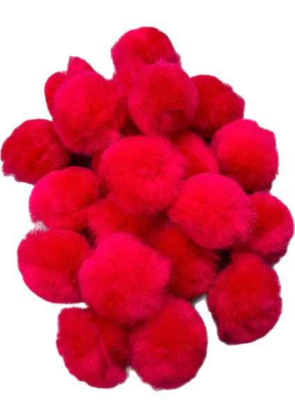El Yapımı Merinos Yün Ponpon – 3 cm (25 Adet, Yumuşak & Doğal)
