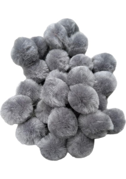 El Yapımı Merinos Yün Ponpon – 3 cm (25 Adet, Yumuşak & Doğal)
