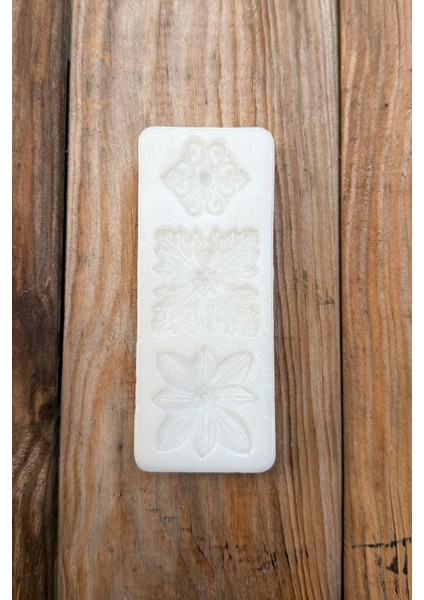 Çiçek Süsleme Set 4 Üçlü Silikon Mum Kalıbı
