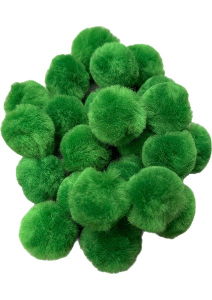 El Yapımı Merinos Yün Ponpon – 3 cm (25 Adet, Yumuşak & Doğal)