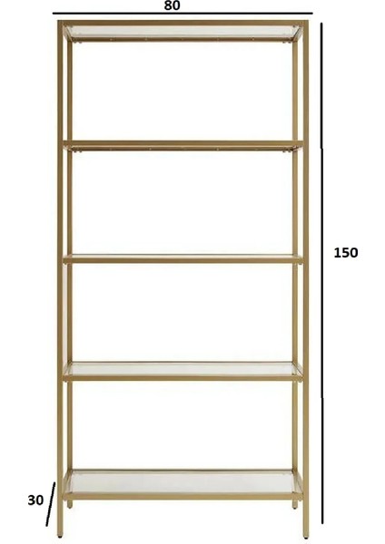 Devin Dekor Modern 5 Katlı Siyah Renk Metal Iskeletli Cam Raflı Aksesuar Rafı Kitaplık modelleri