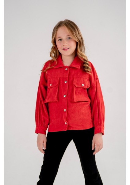 Kız Çocuk Düşük Kol Gömlek 3063