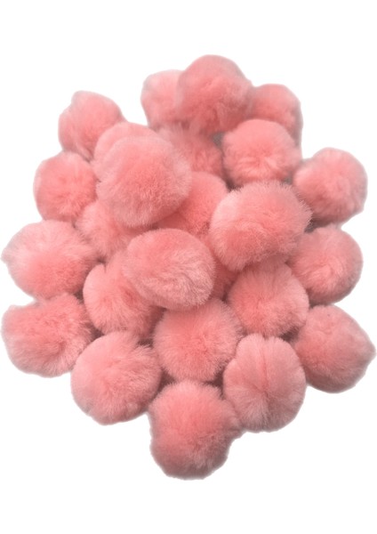 El Yapımı Merinos Yün Ponpon – 3 cm (25 Adet, Yumuşak & Doğal)