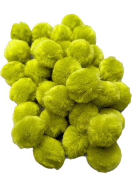 El Yapımı Merinos Yün Ponpon – 3 cm (25 Adet, Yumuşak & Doğal)