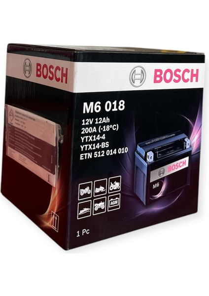 Akü Agm 12V 12AH 200A YTX14-BS