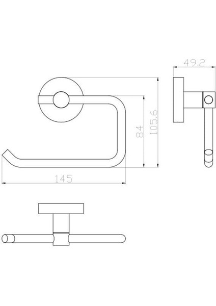 D100 Tuvalet Kağıtlığı (Mat Siyah) fiyatları