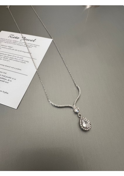 Gümüş Kolye ,yeni Model Damla Kolye