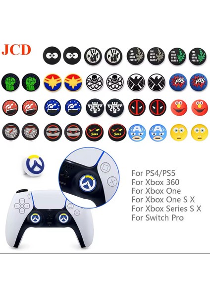 Ps5 Dualsense 1 Çift Xbox 360 One S x ,ps4,ps3,nintendo Uyumlu Desenli Analog Koruyucu Başlığı