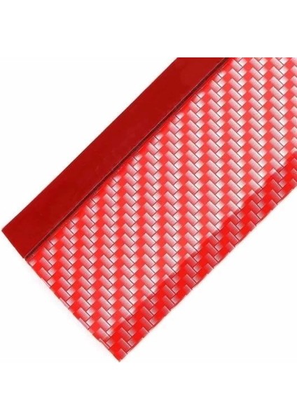 Kırmızı Renkli 2,5 Metre Araba Oto Ön Tampon Koruyucu Kauçuk Pratik Tampon Şerit Bant Döşeme