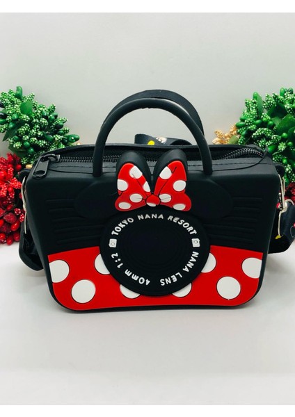 Mickey ve Minnie Mouse Figürlü Yumuşak Cüzdan Askılı Çanta