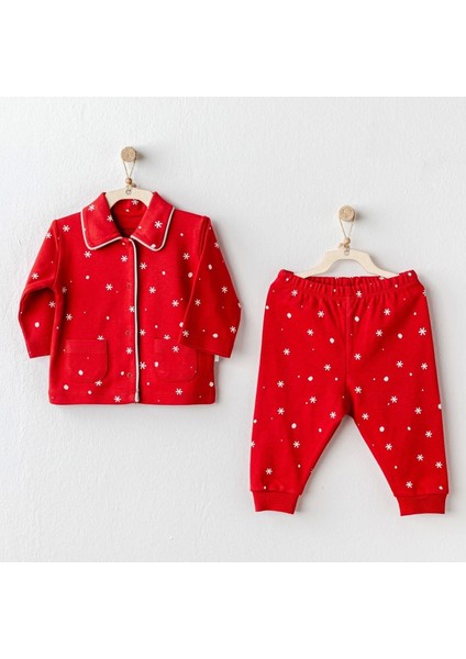AC25329 Happy Newyear Bebek Pijama Takım Red