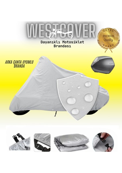 Ktm 390 Duke Arka Çanta Uyumlu Motorsiklet Brandası, Motor Örtüsü WEST01