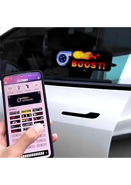 Mısawa LED Matrıx Panel 37CM*9CM Çoklu Dil Seçeneği Tasarım Oluşturma Canlı Renkler Uzaktan Kumanda